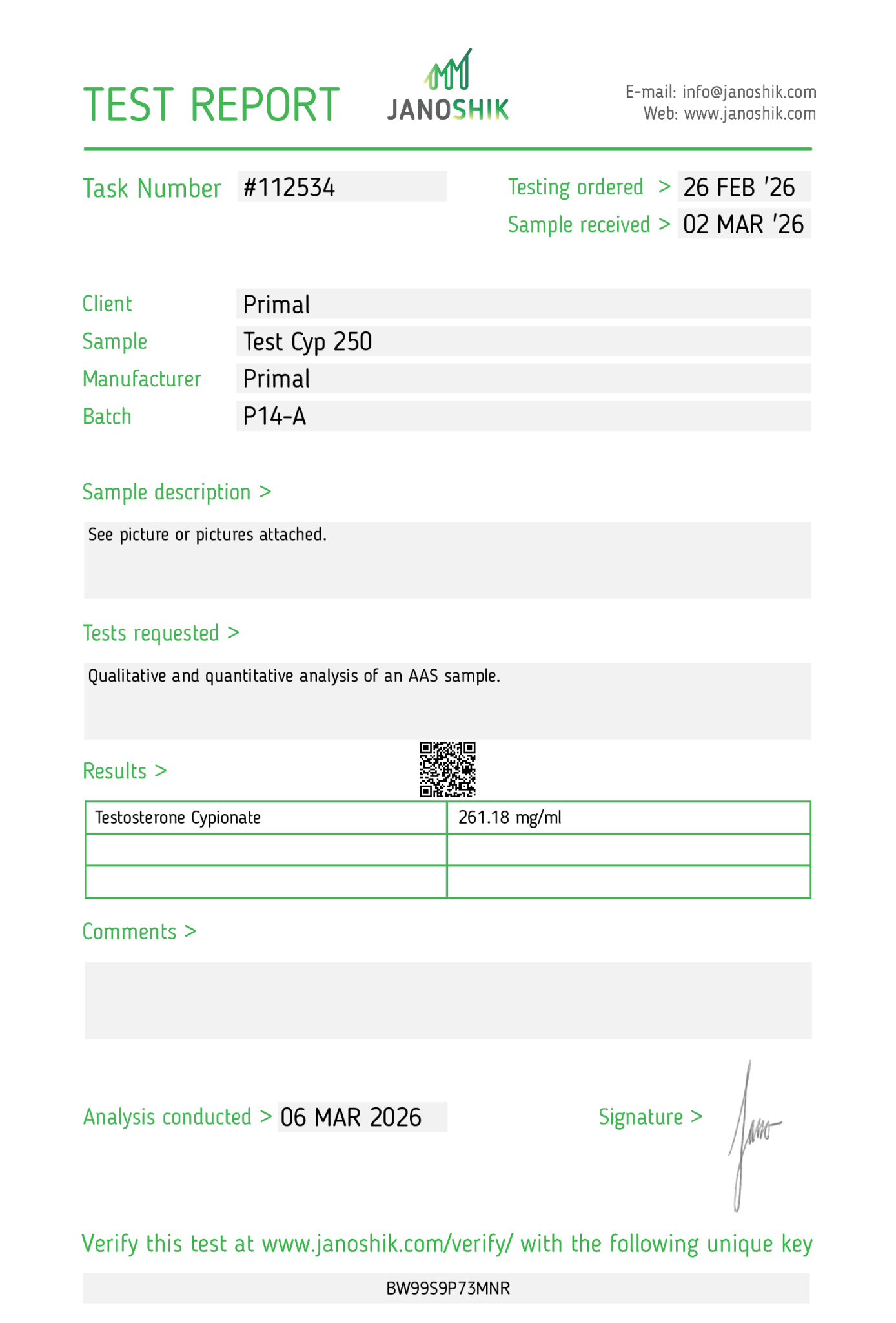 test c test c